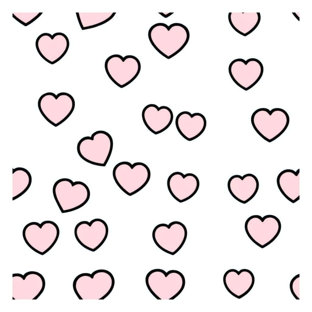 pastel blue and pastel pink heart pattern sticker