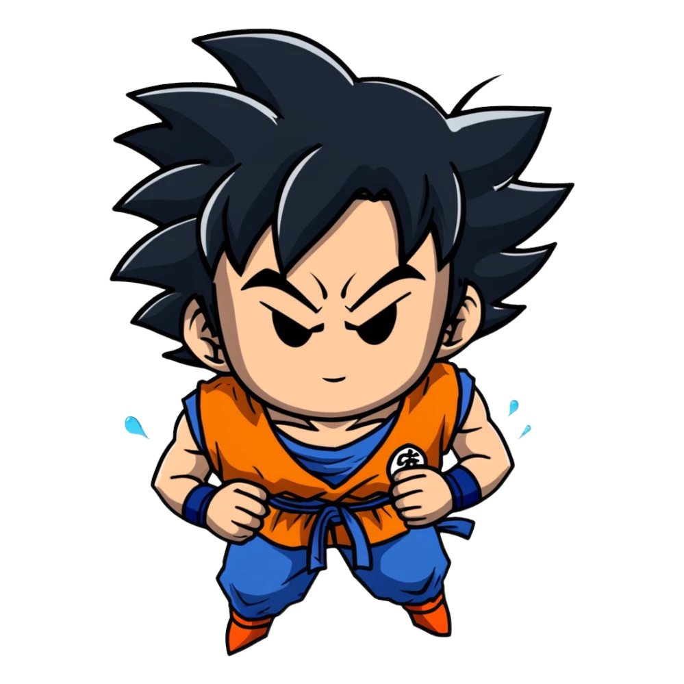 Goku crying sticker