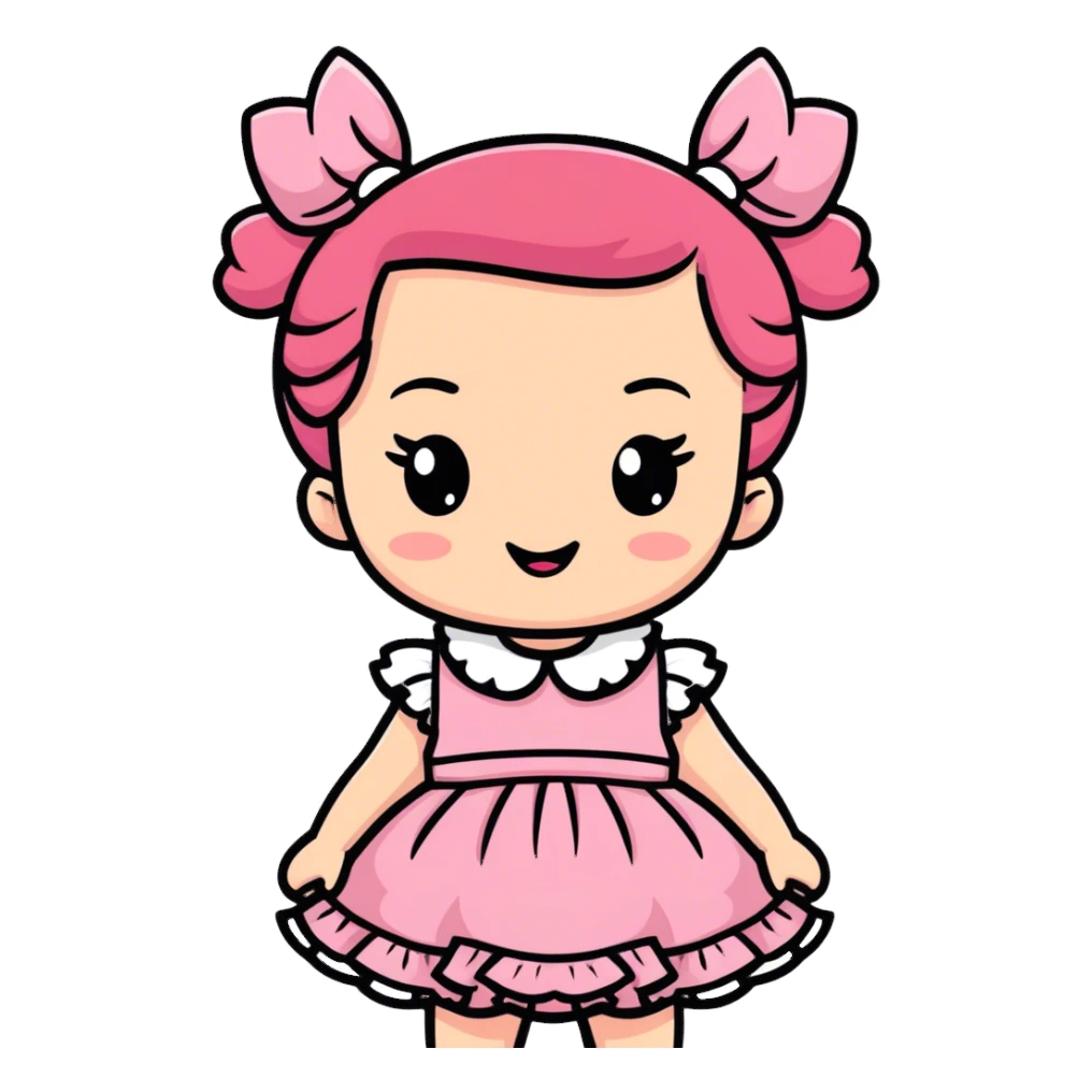 Coquette girl sticker