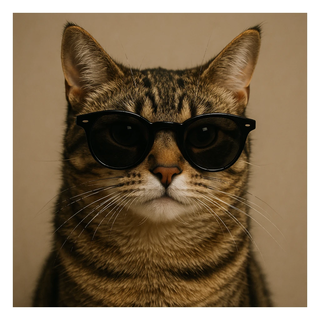 Cat wearing sunglasses sticker