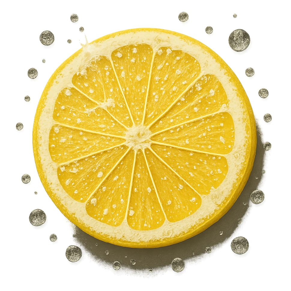 sparkling lemon slice sticker
