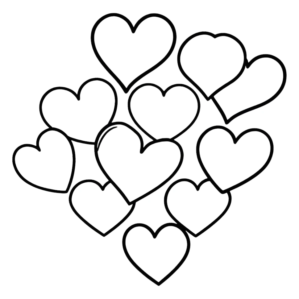 Hearts sticker