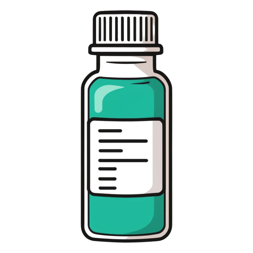 medicine bottle with label sticker