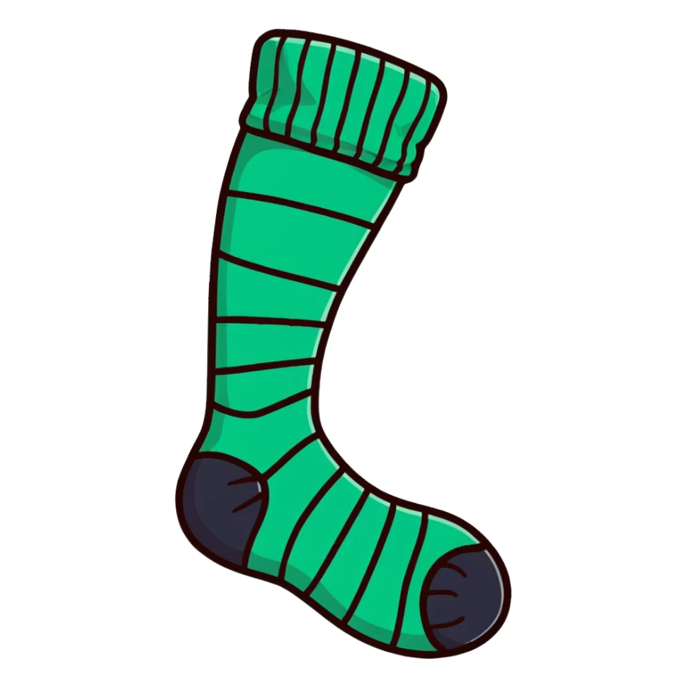 feet with striped socks sticker