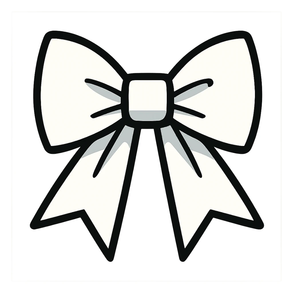 white gothic bow gothic bow sticker