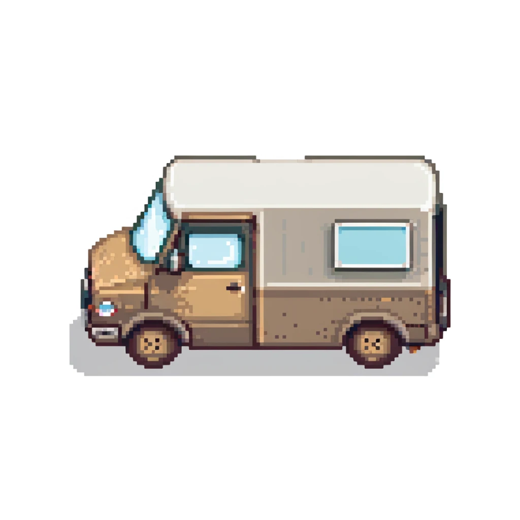 courier truck, side view sticker