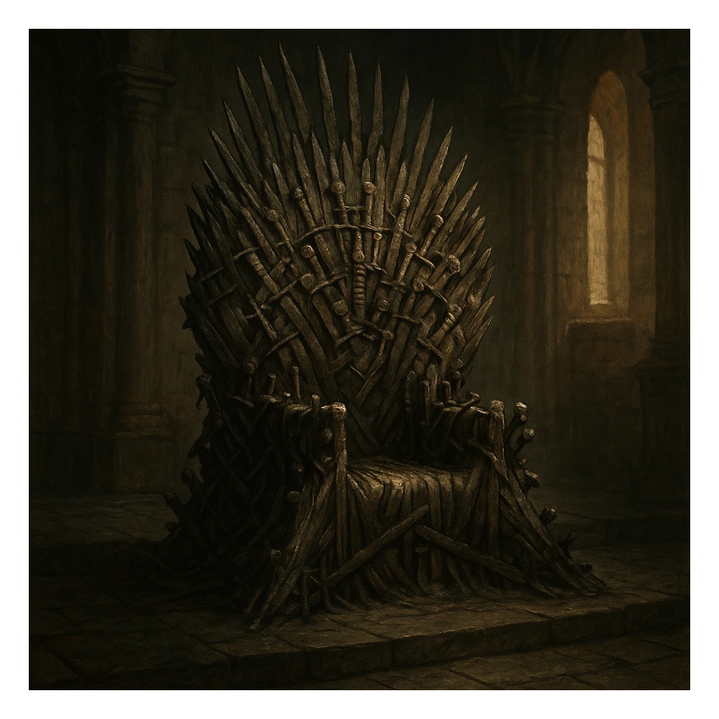 The iron throne, style 4 sticker