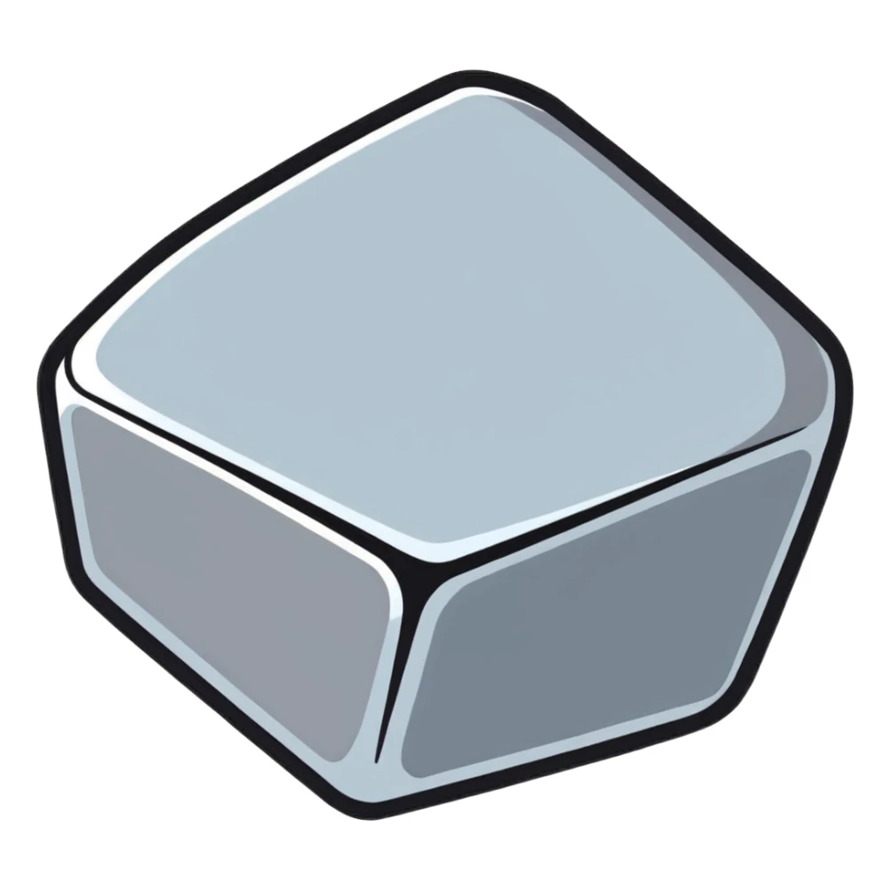 silver metallic germanium chunk sticker