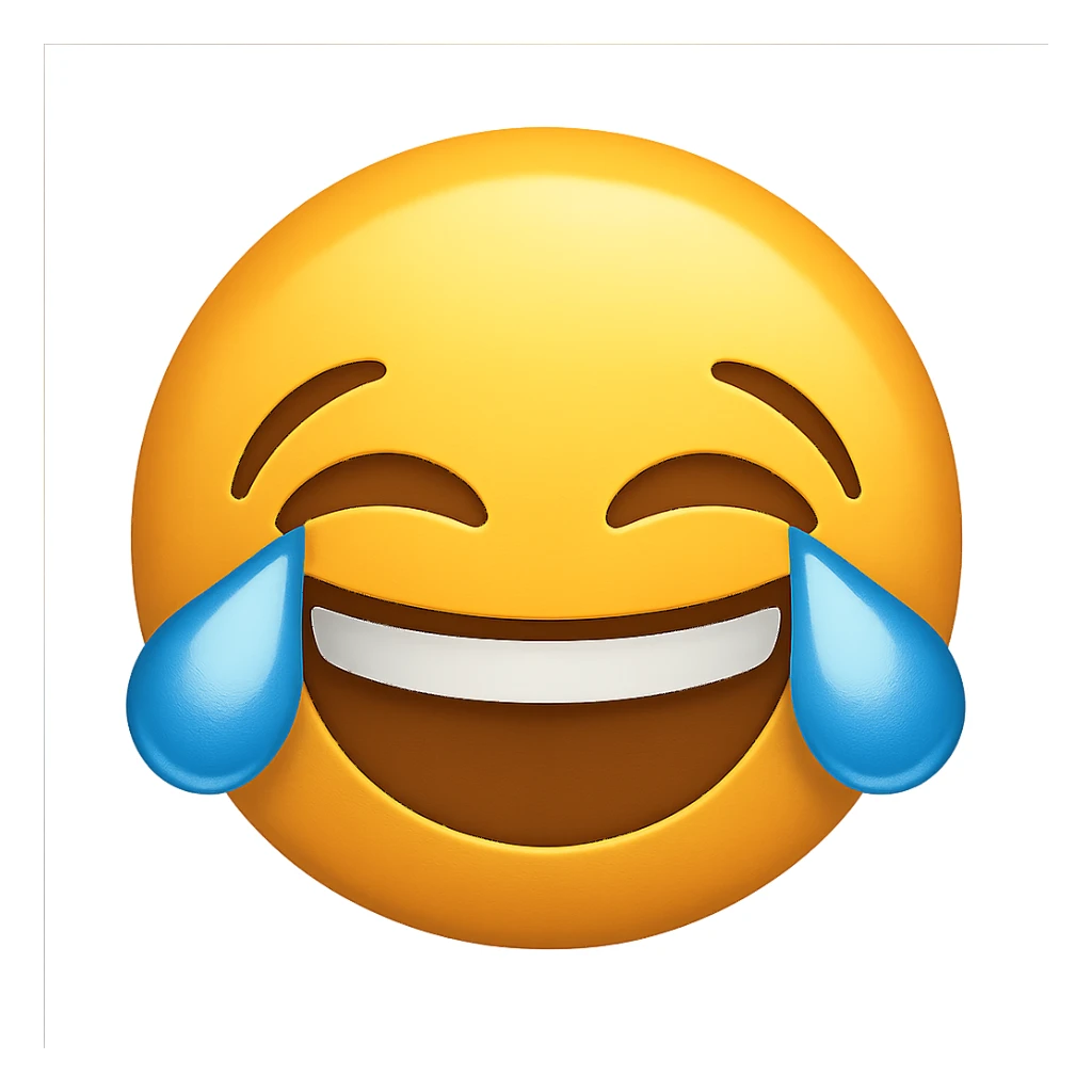 emoji that is both laughing and crying sticker