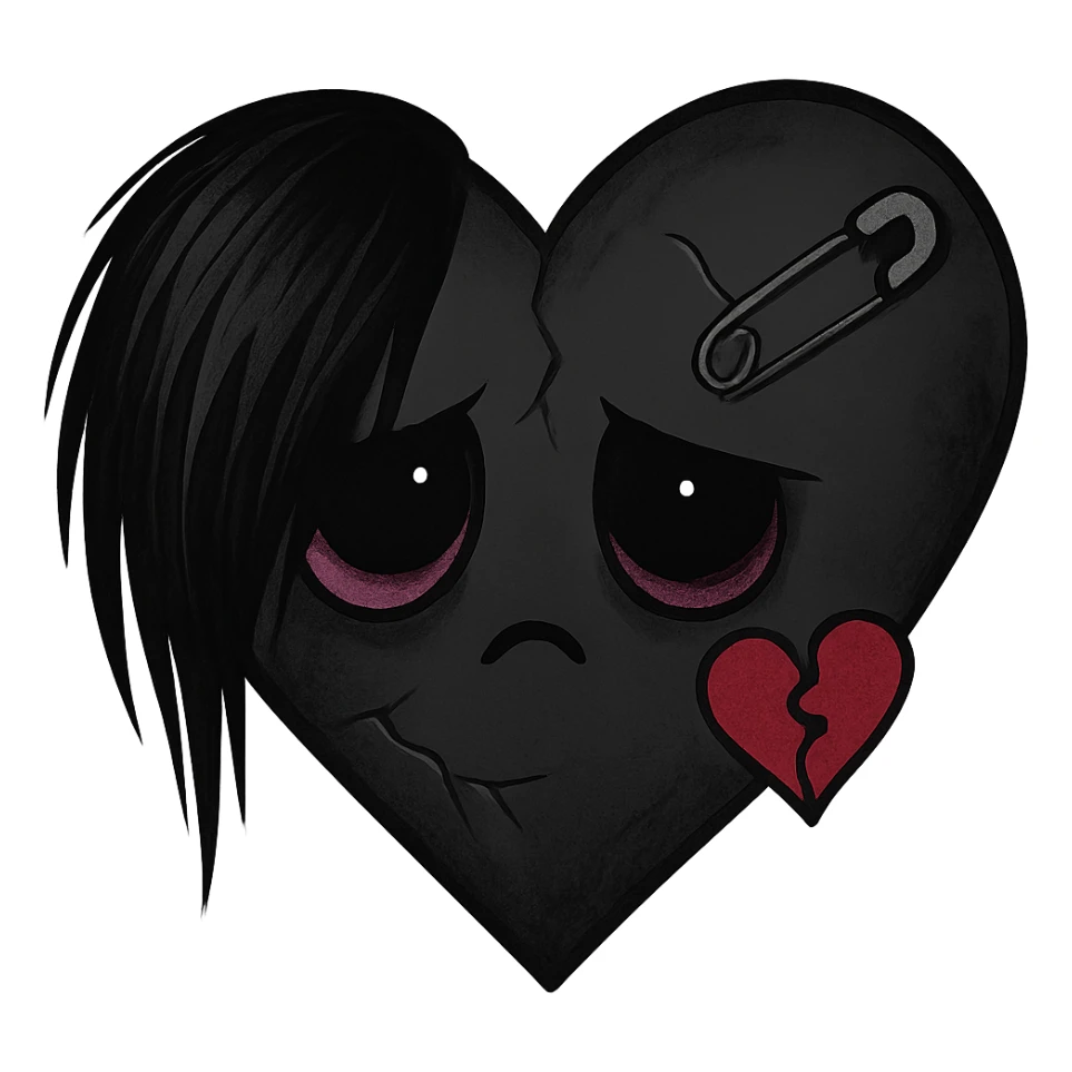 emo heart  sticker