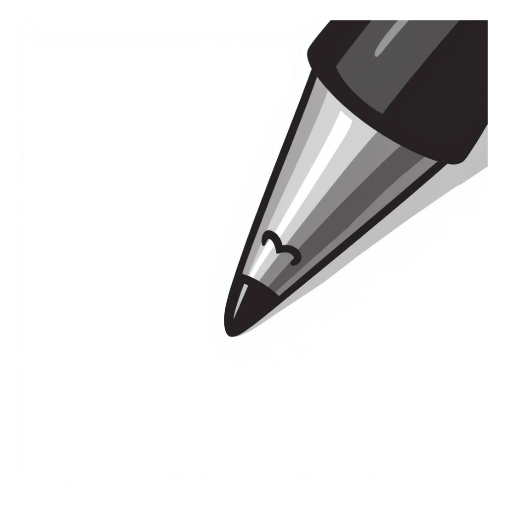A tip of a pen sticker