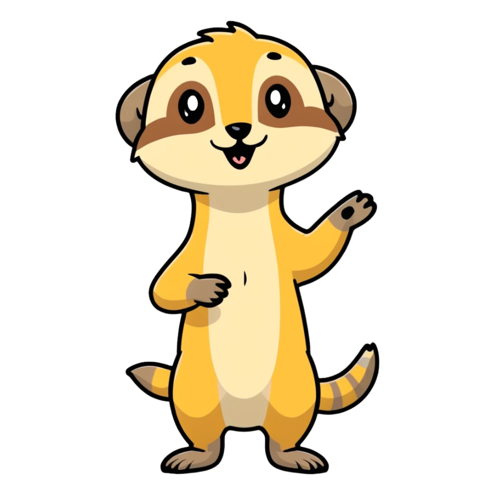 Meerkat sign welcome  sticker