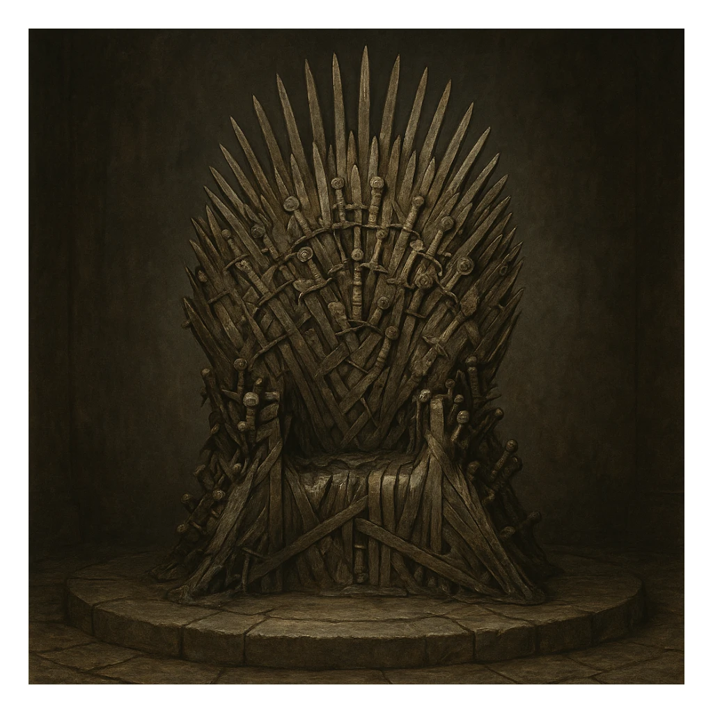 The iron throne, style 1 sticker