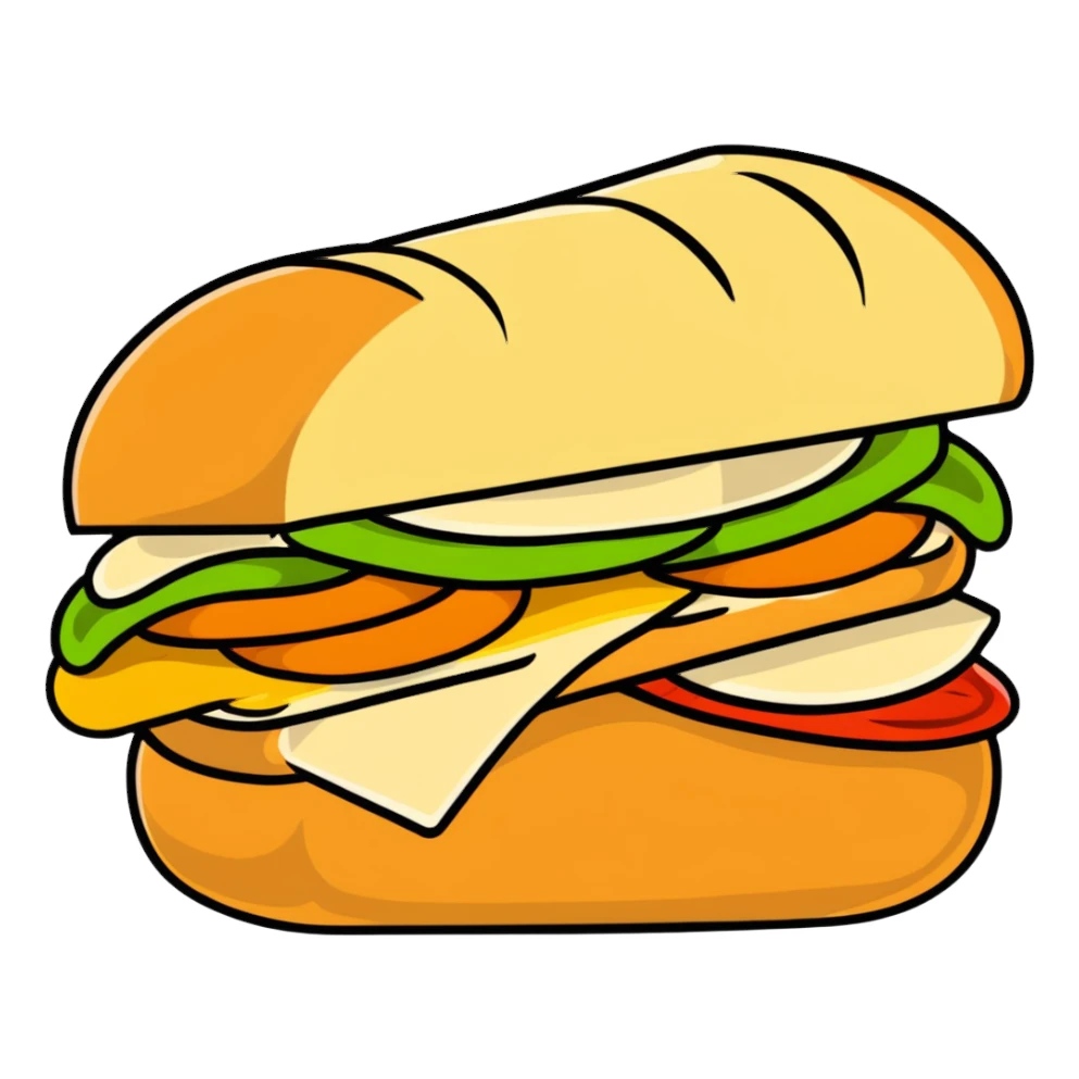 ciabatta sandwich with chicken sticker