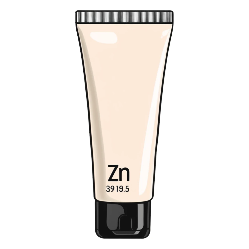 zinc oxide sunscreen tube sticker