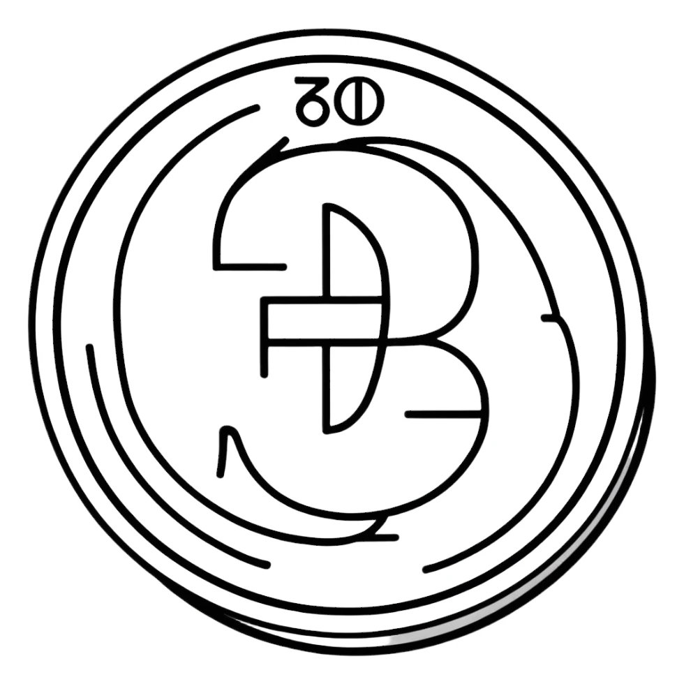 Russian ruble currency symbol sticker