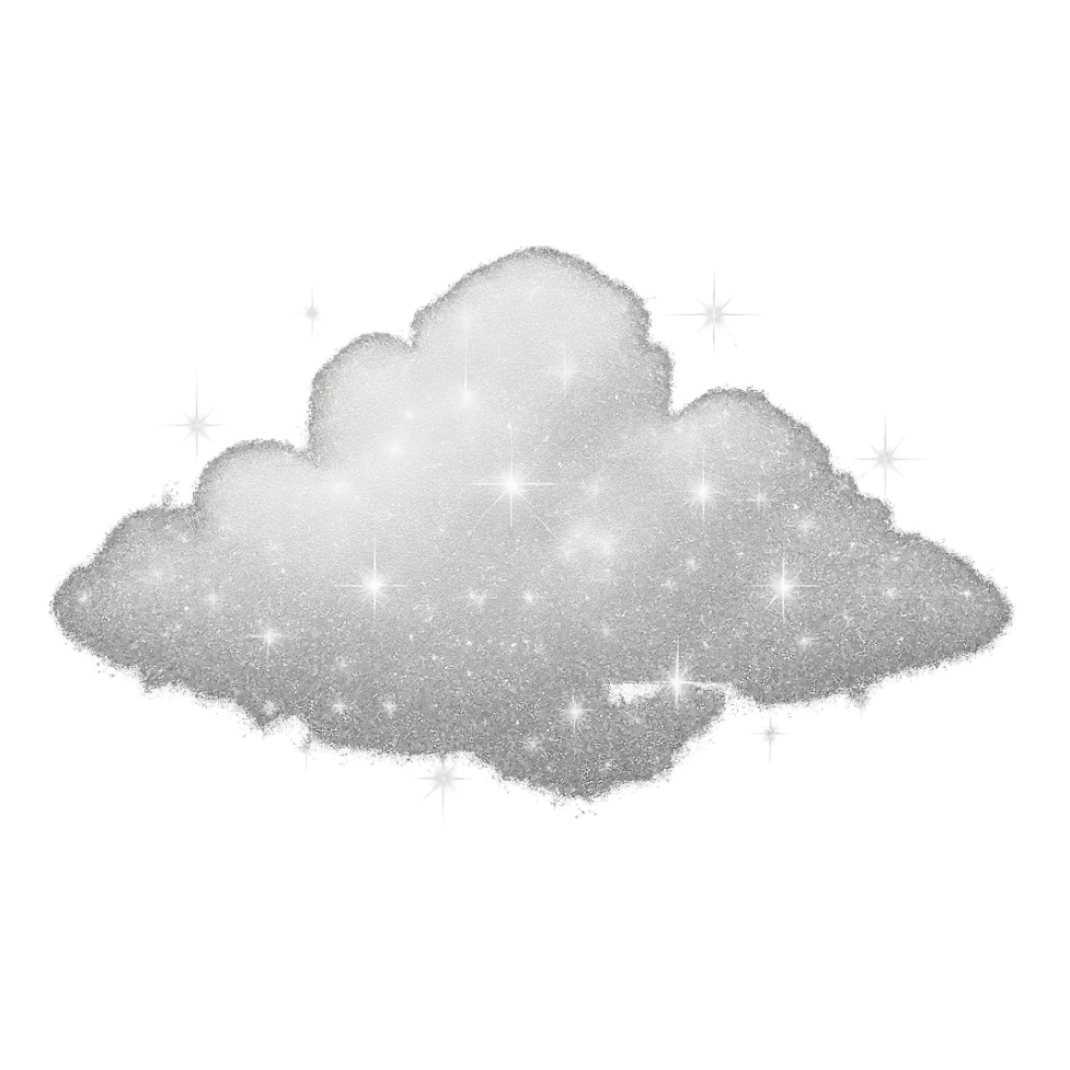 sparkling cloud sticker
