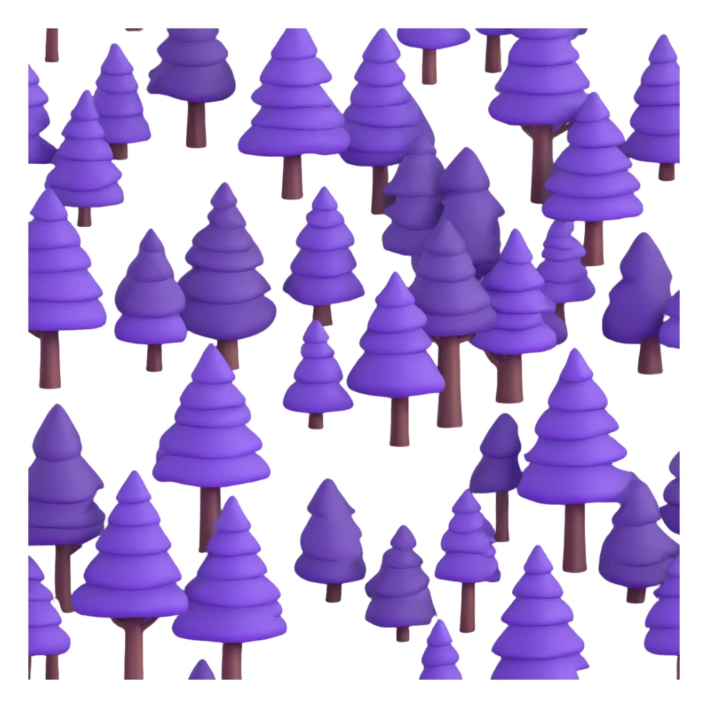 cartoon forest with trees sticker