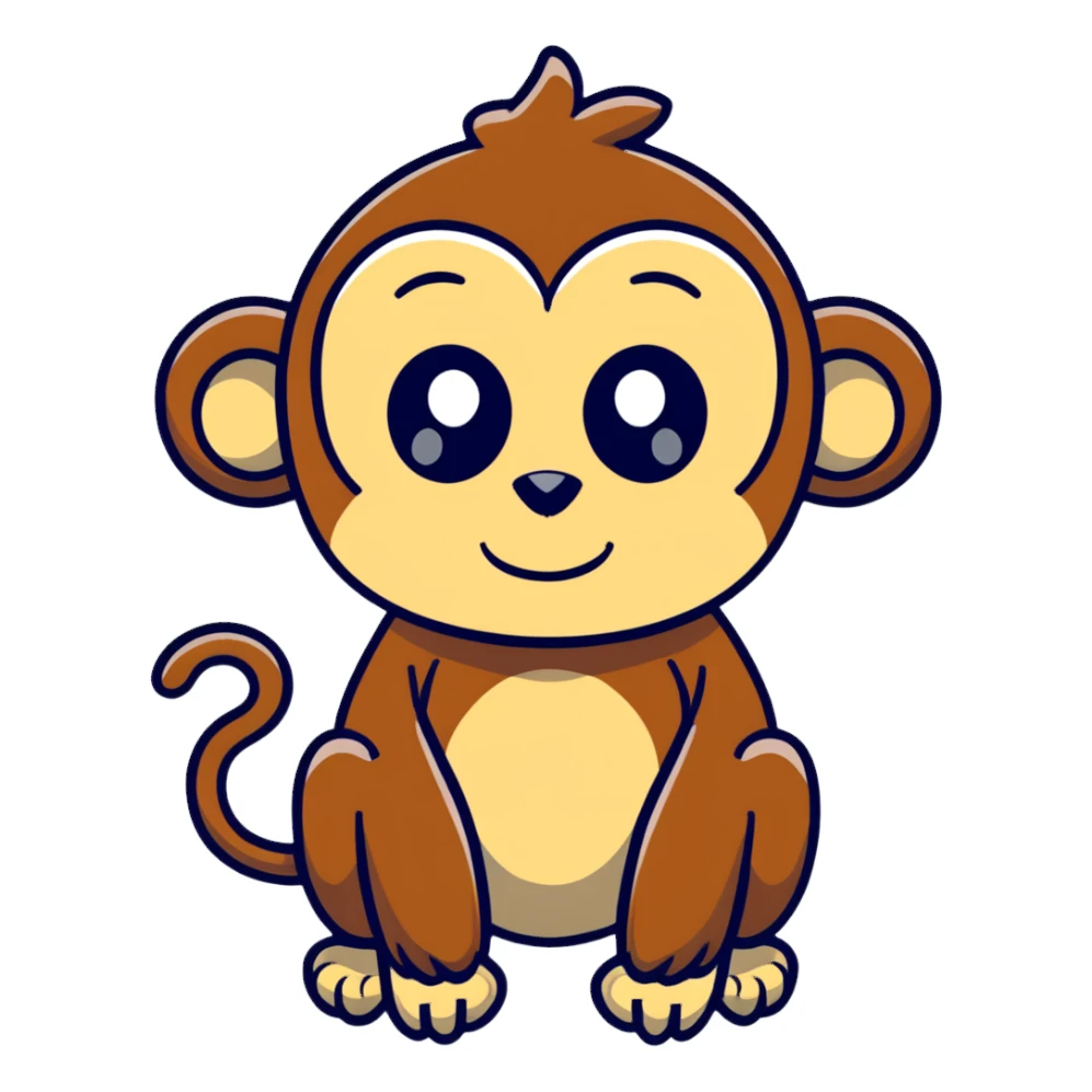 Monkey wearing eyelashes sticker