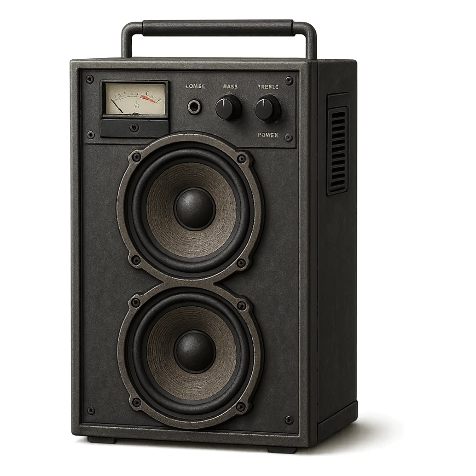 A boombox column sticker