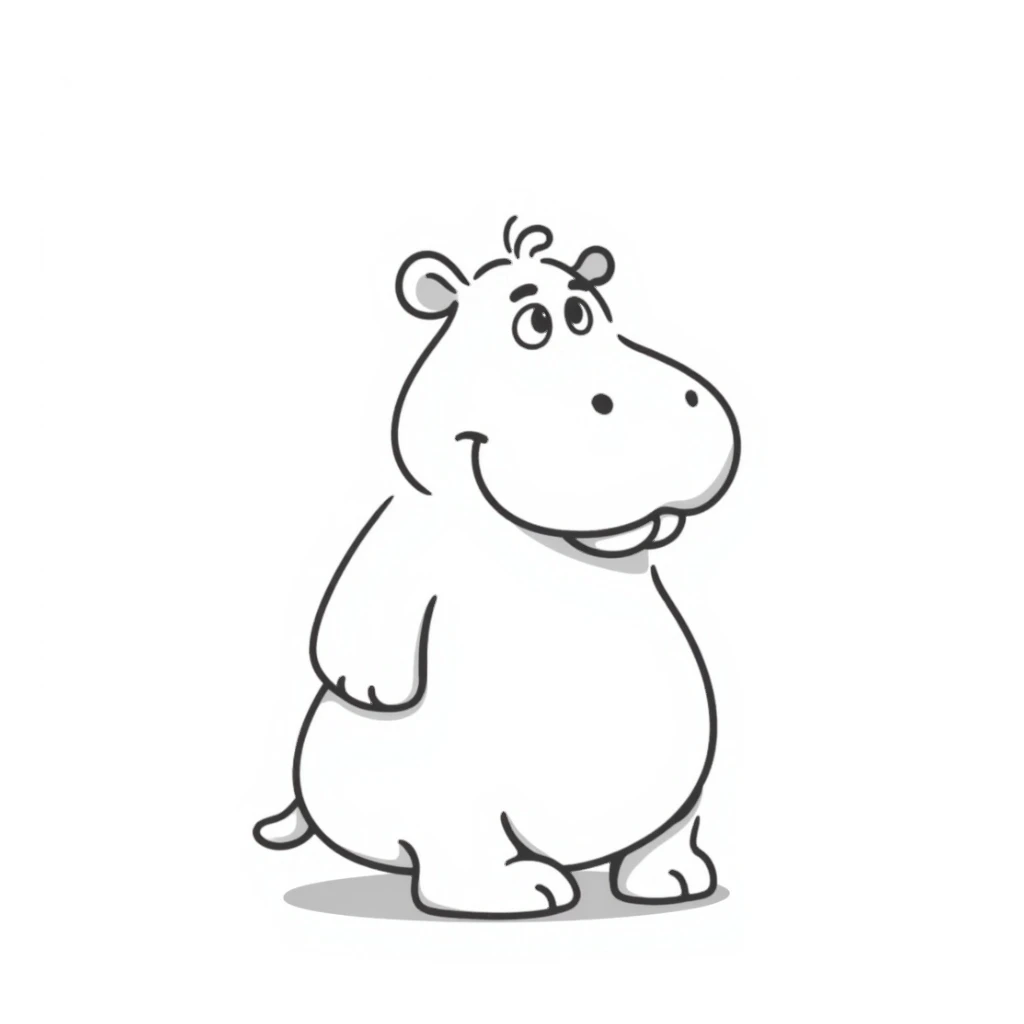 hippo sticker