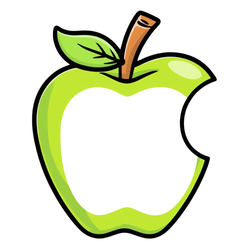 Apple on honey sticker