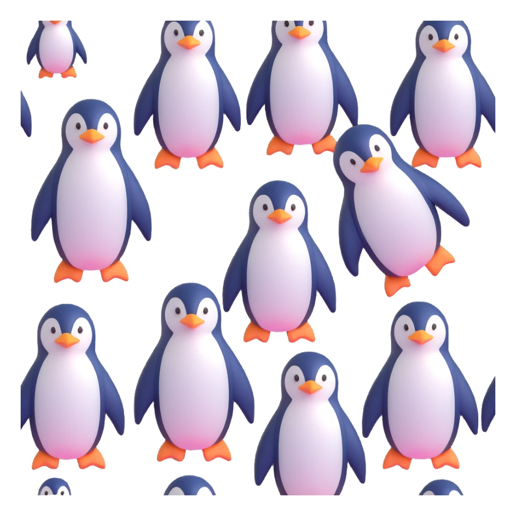 5 penguins sticker
