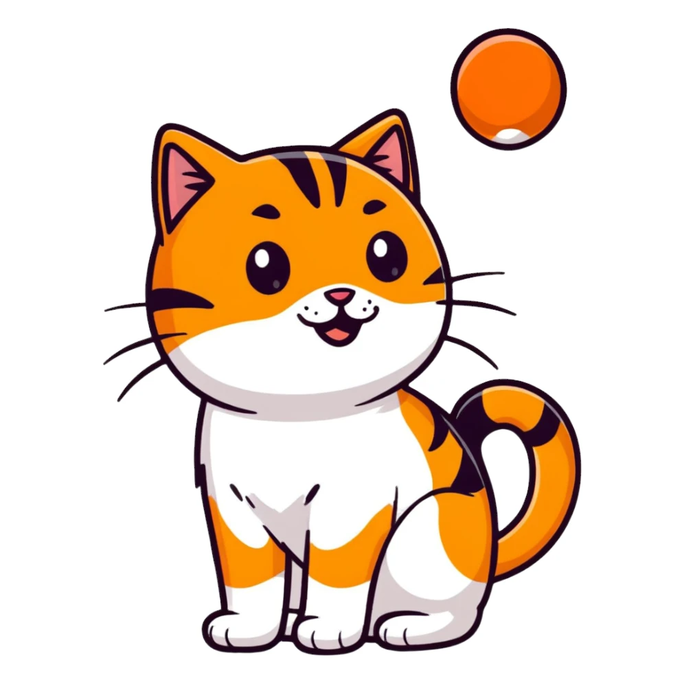 tangerine cat sticker