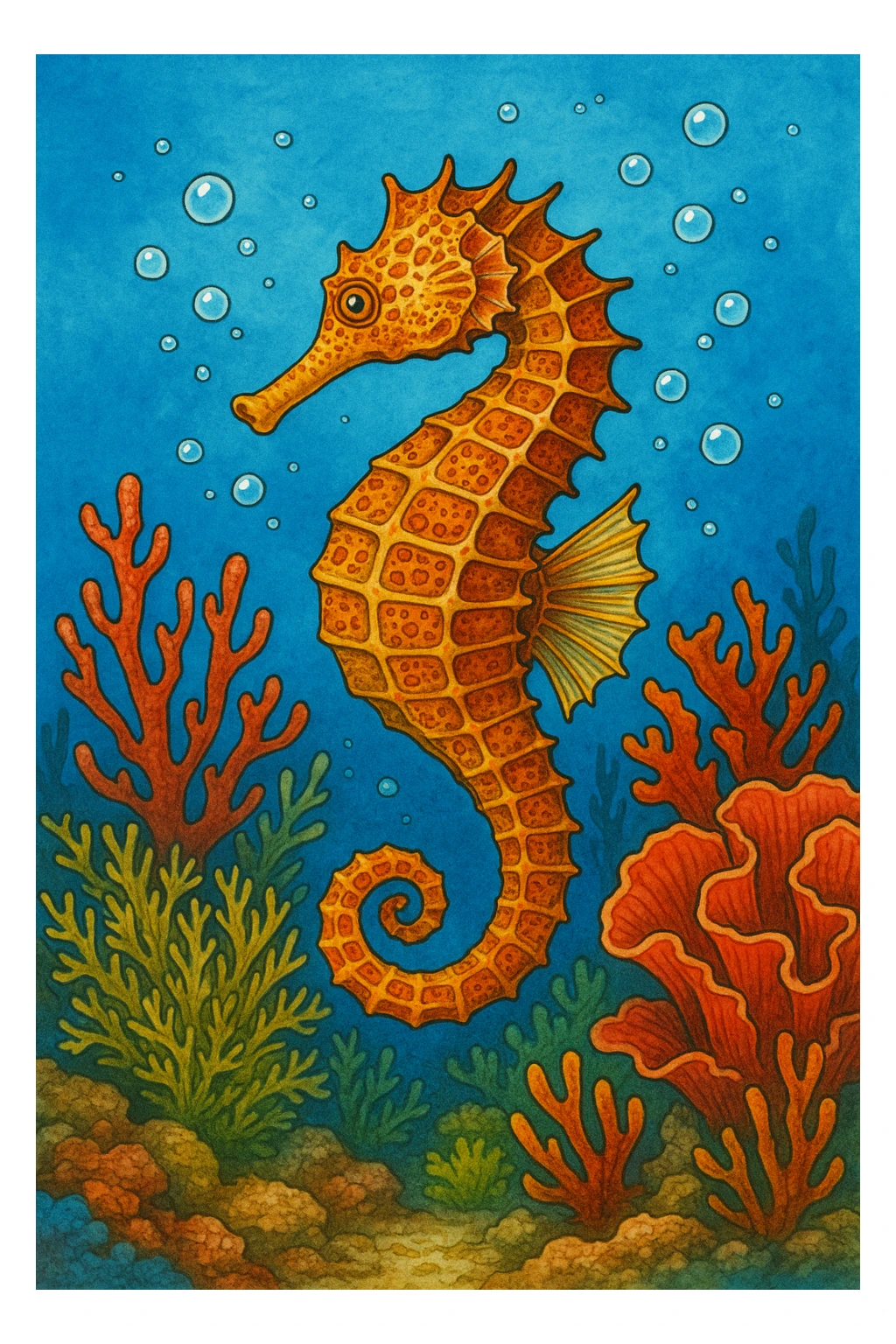 A seahorse sticker