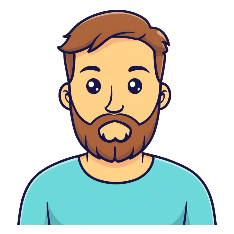 man with beard saying what’s going on?  sticker