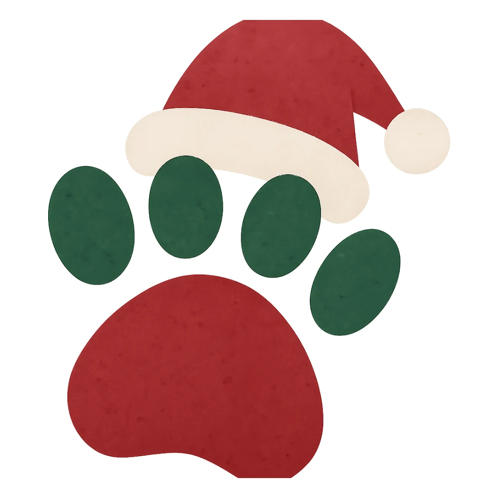 christmas paw,remove background sticker