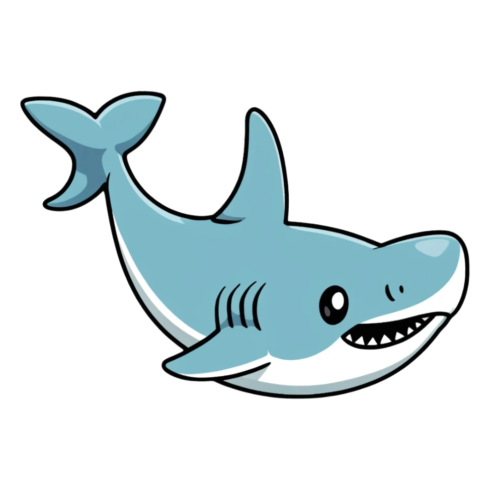 shark with a dog face sticker