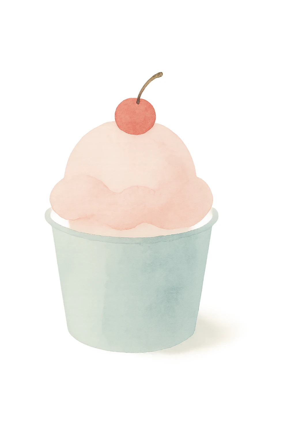 ice cream in a cup sticker