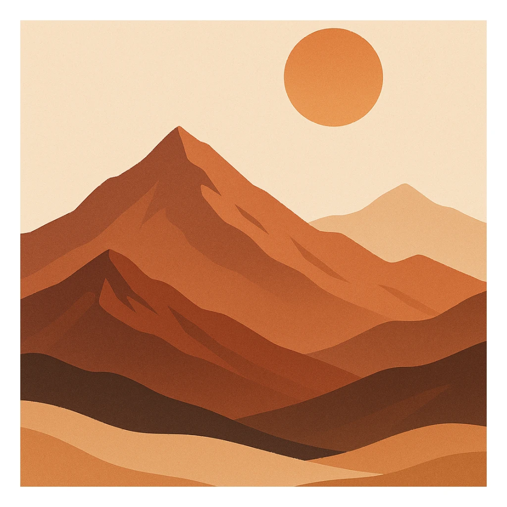 A modern desert mountain, wallpaper, modern sticker