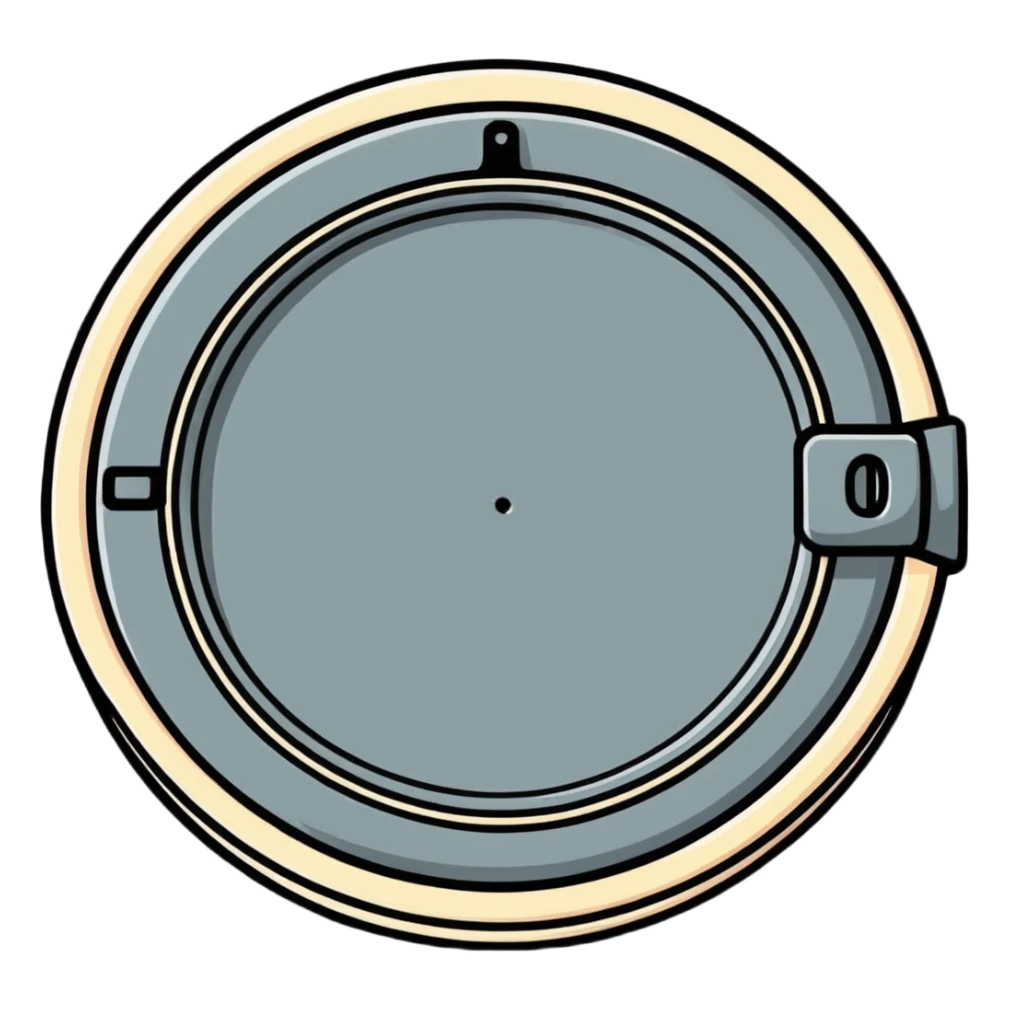 open manhole cover sticker