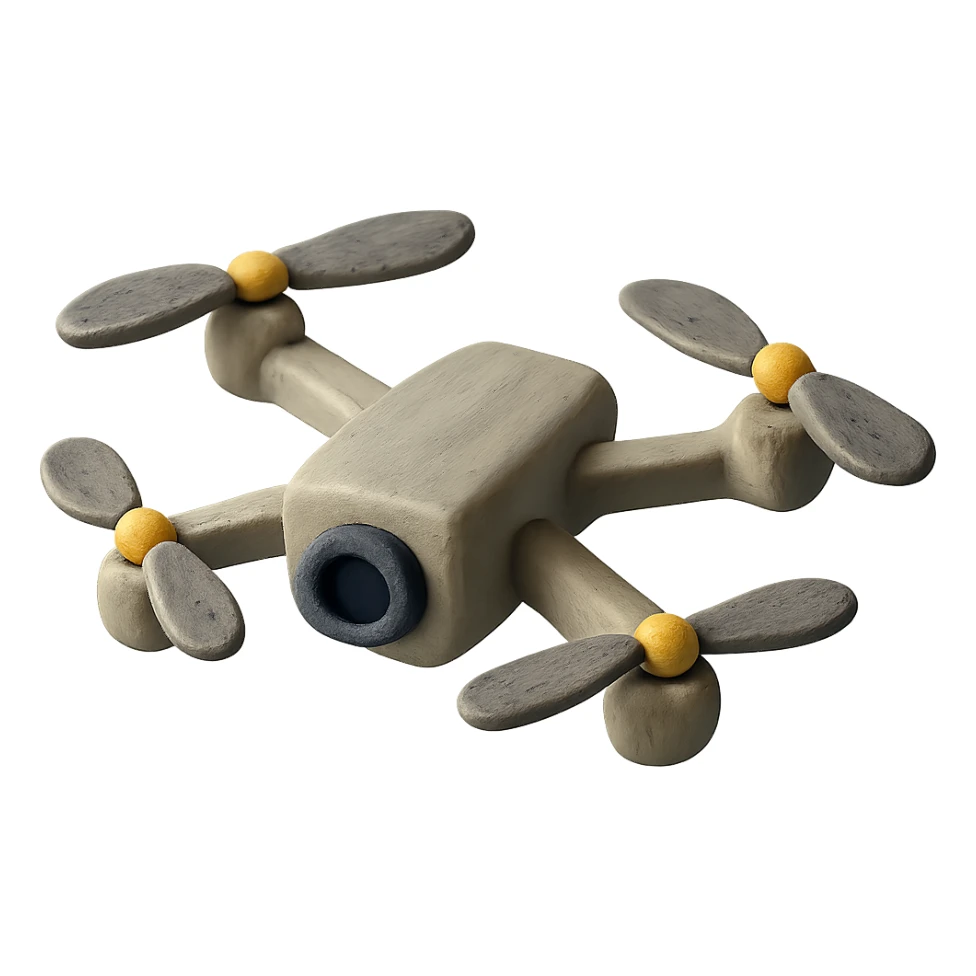 claymation style drone sticker