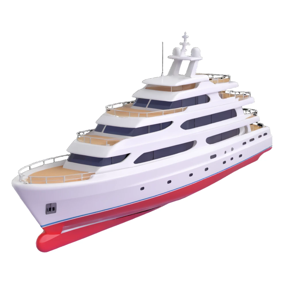 make a 70ft motor yacht facing to the right  sticker