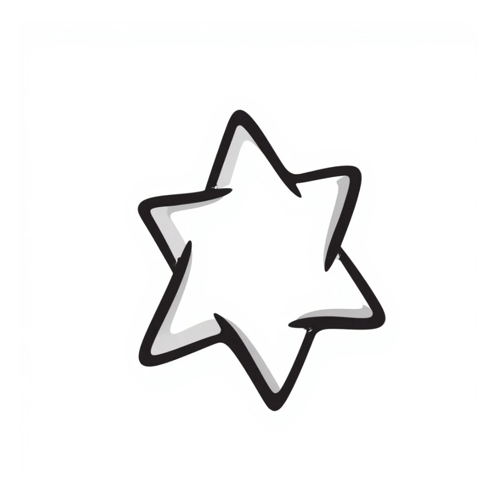 david star emoji doodle style sticker