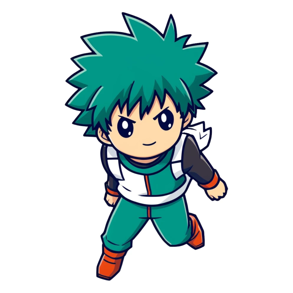 Izuku midorya being cute sticker
