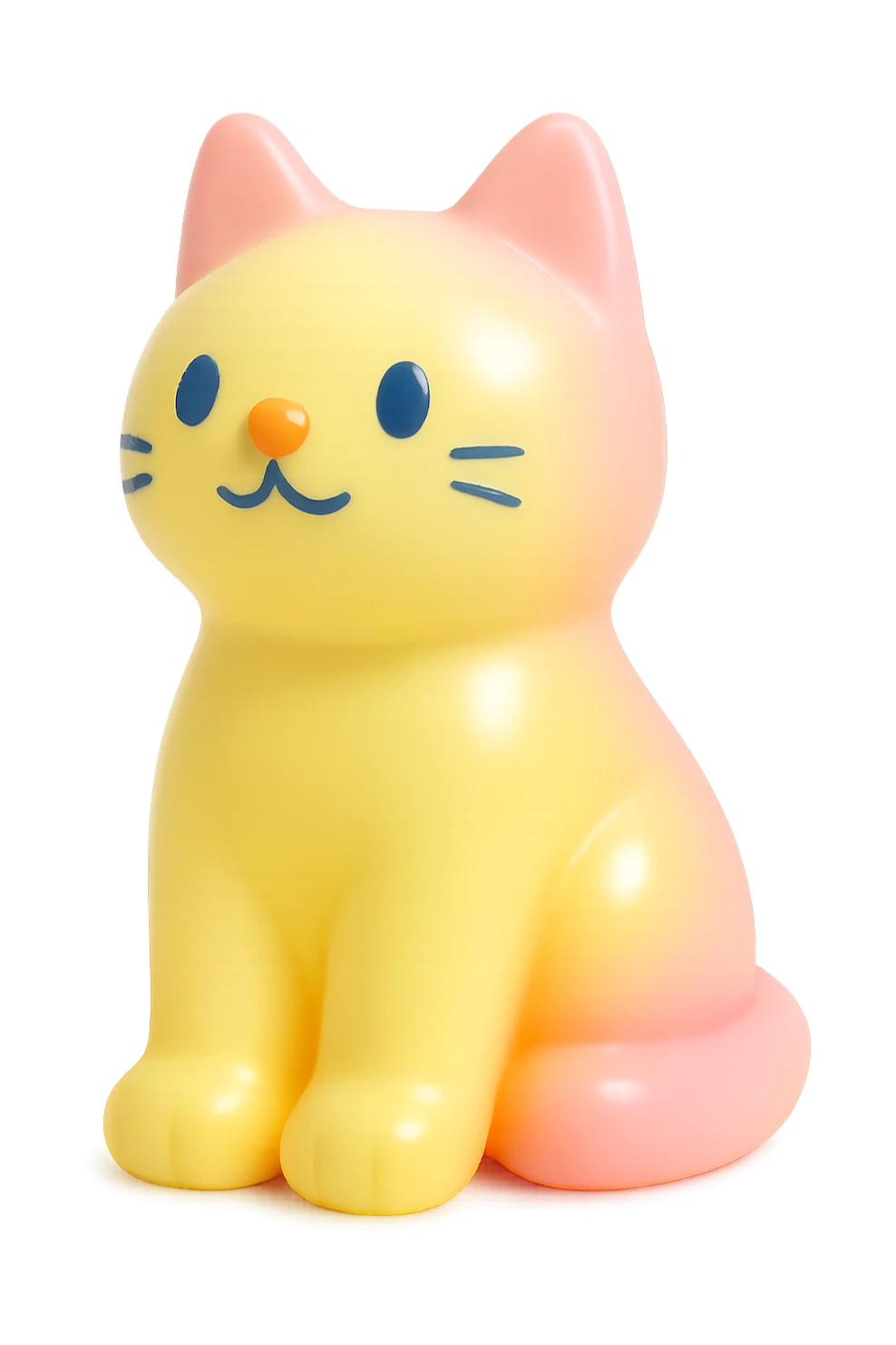 a cat vinyl figure style sticker