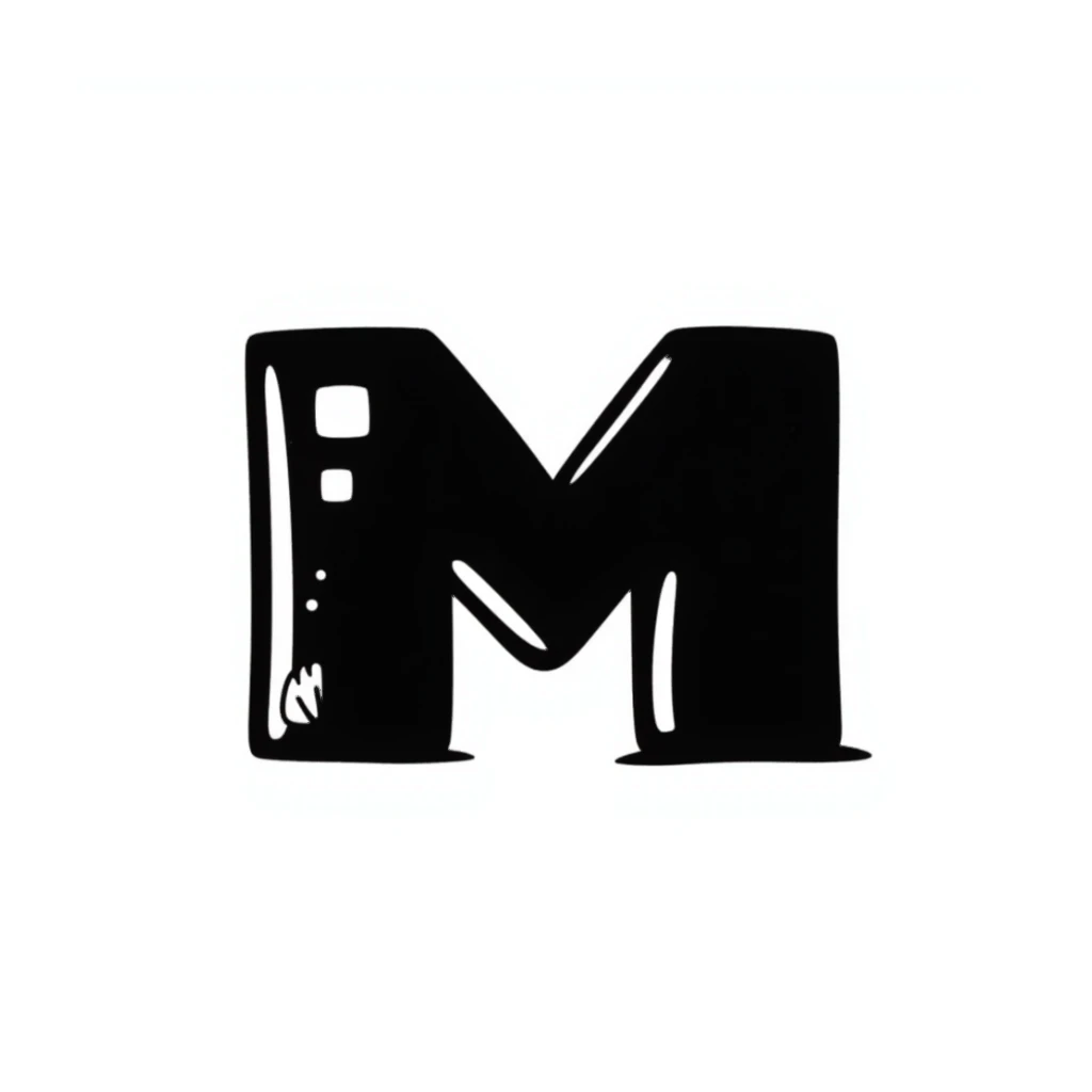 Minecraft logo inspired icon, hand-drawn doodle style sticker