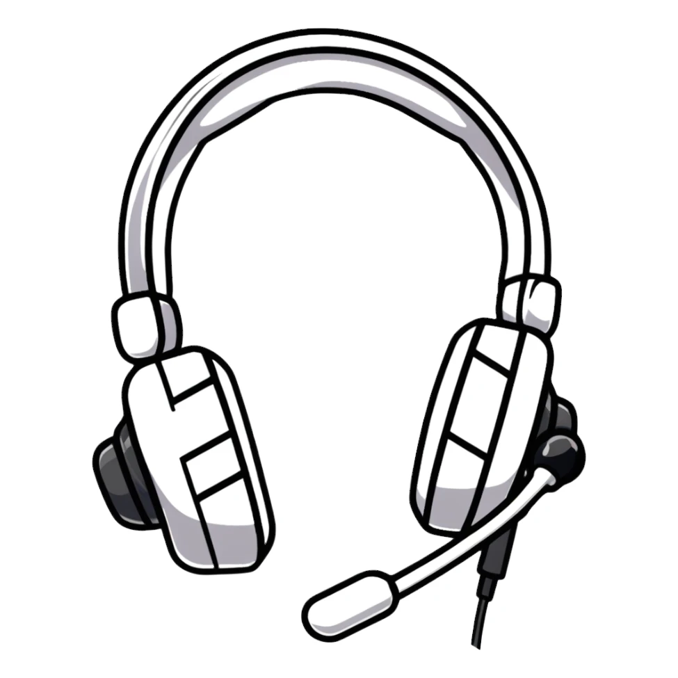 Gaming headset with microphone sticker