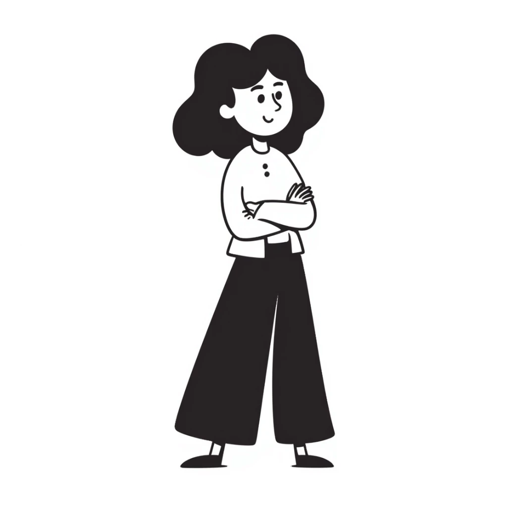 confident mom, hand drawn doodle style sticker