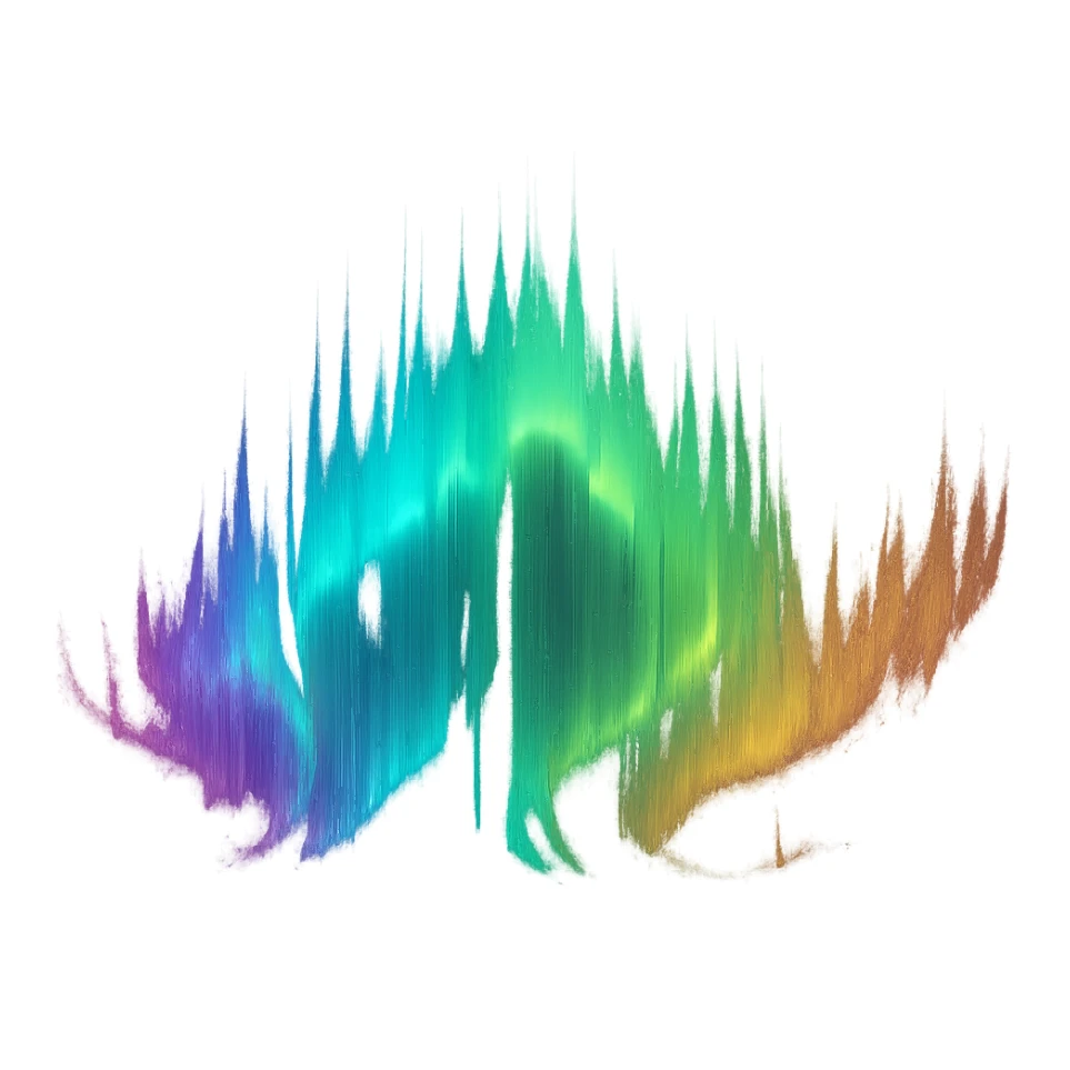 aurora, digital illustration, no background sticker