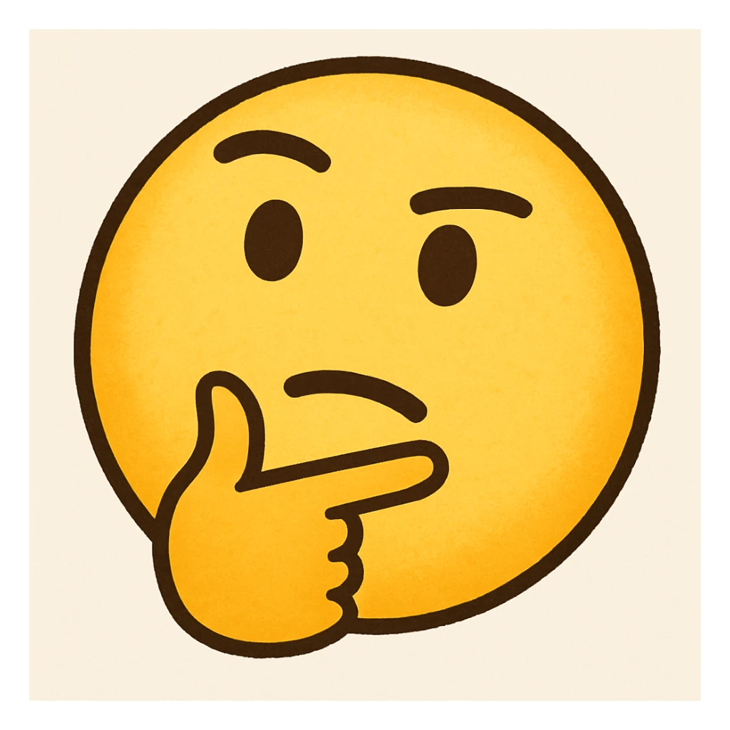 yellow thinking face emoji sticker
