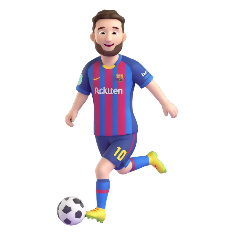 smiling Lionel Messi sticker