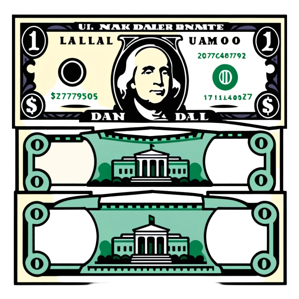 dollar bill banknote sticker