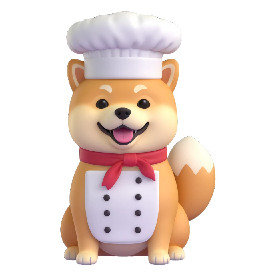 shiba inu chef sticker
