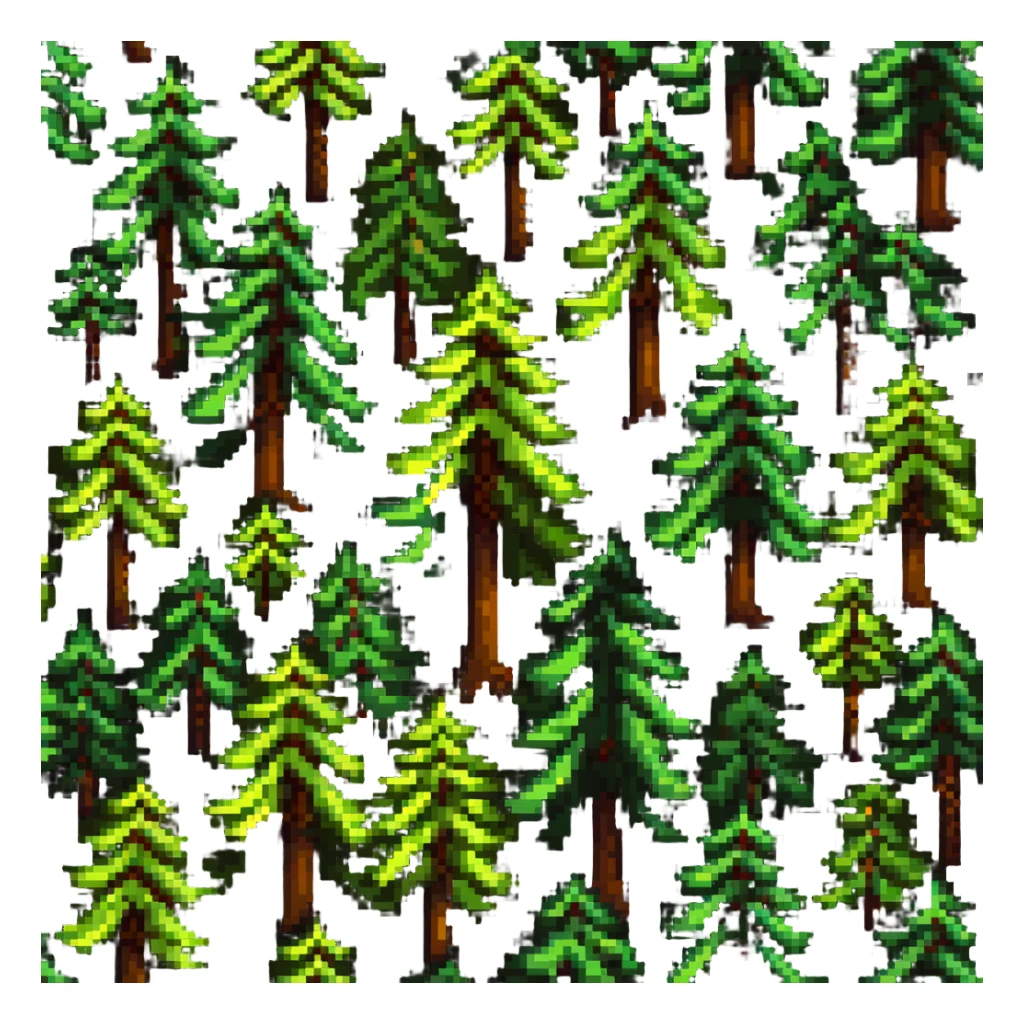 pine tree in a forest sticker