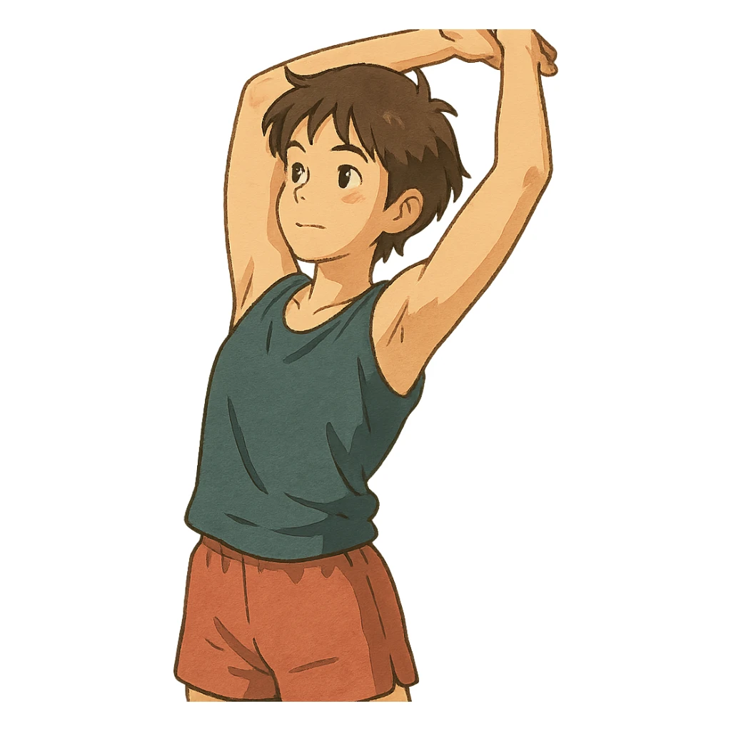 person stretching before a workout sticker